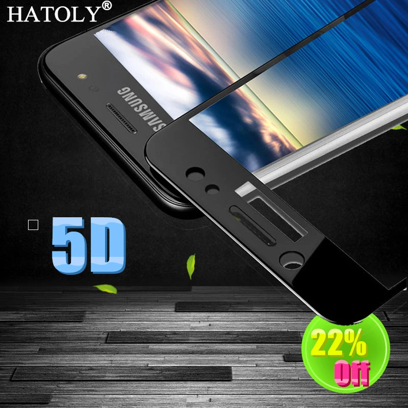 Закаленное стекло HATOLY 5D для Samsung Galaxy J5 2017 Защита экрана j530f/ds пленка с полным