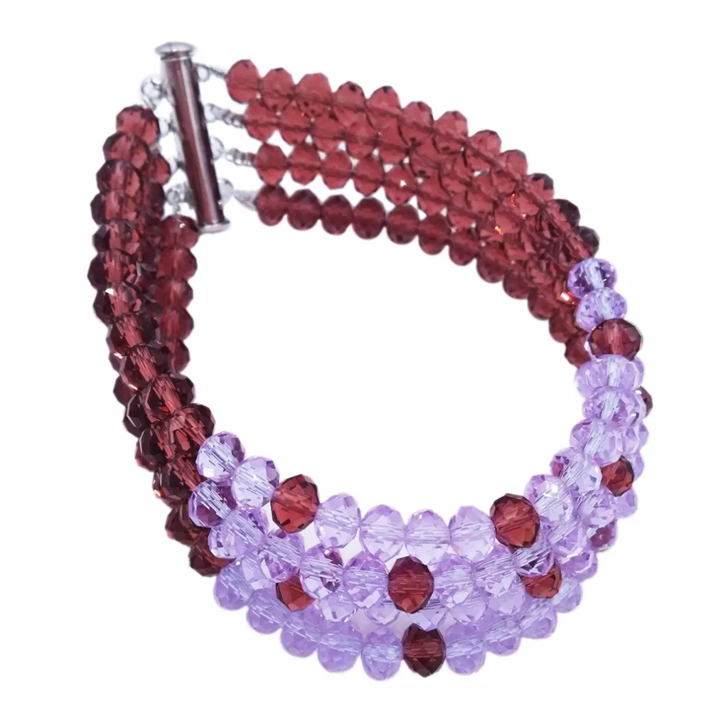 Потрясающе! Темно фиолетовый сиреневый кристалл расшитая бисером нигерийская