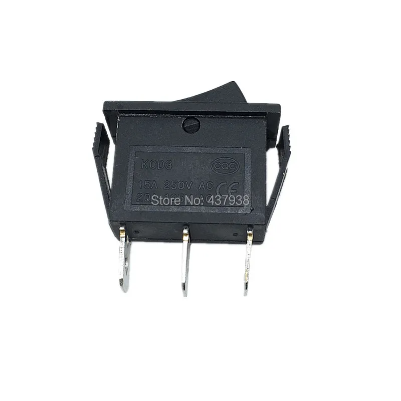 5 шт. KCD3 кулисный переключатель 15A 250 В/20A 125VAC 3 Pin SPDT вкл.-ВЫКЛ. положения черный