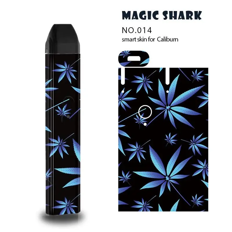 Magic Shark Новая мода лист Dreamy Lover ударопрочный ПВХ тонкая упаковка чехол наклейка пленка для Uwell caliborn 011-020 - Цвет: 014