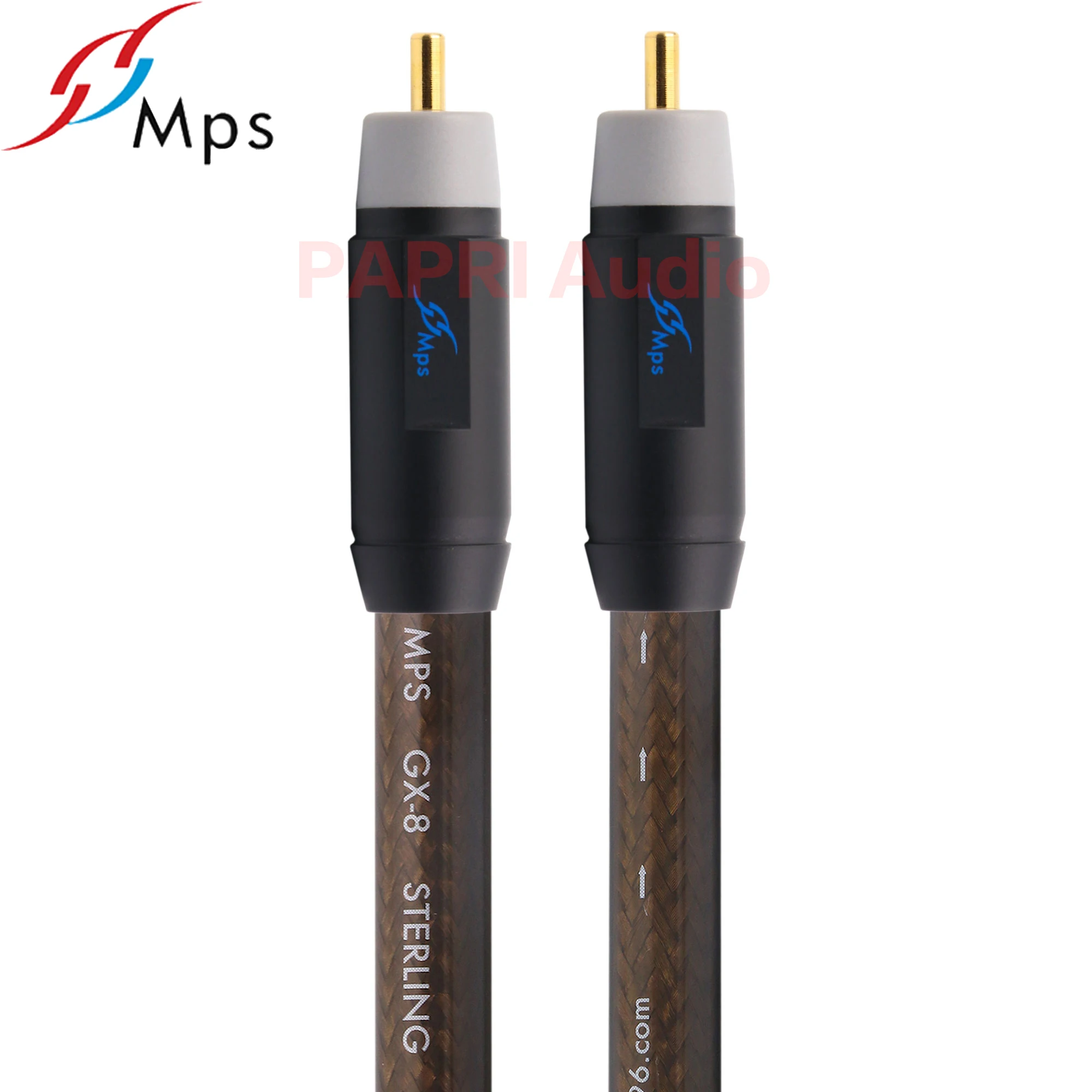 PAPRI GX 8G RCA контактный кабель позолоченные вилки 99.9997% чистый серебряный