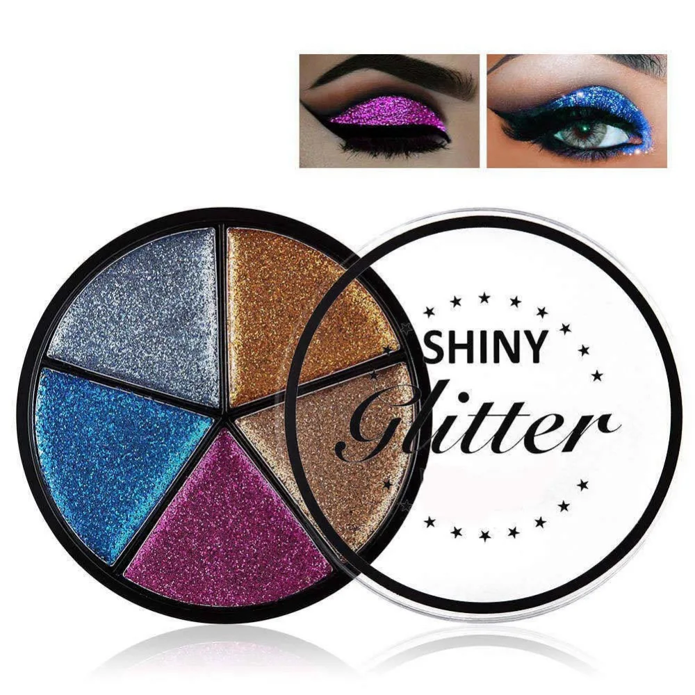 Pro 5 цветов блеск матовый легко носить теплый Смоки Сияющие тени для век макияж