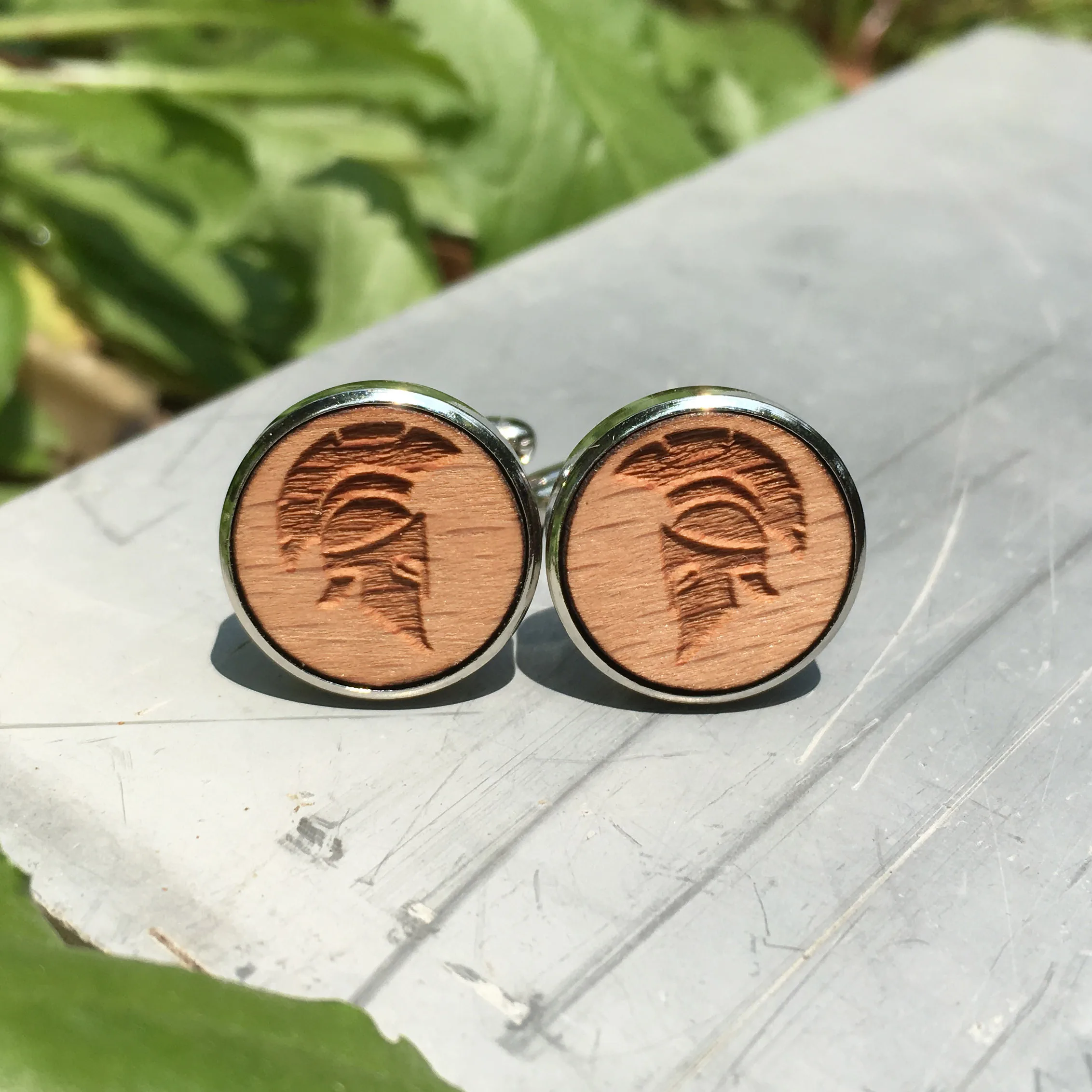 Спартанские деревянные Запонки для шлема греческие запонки жениха бижутерия