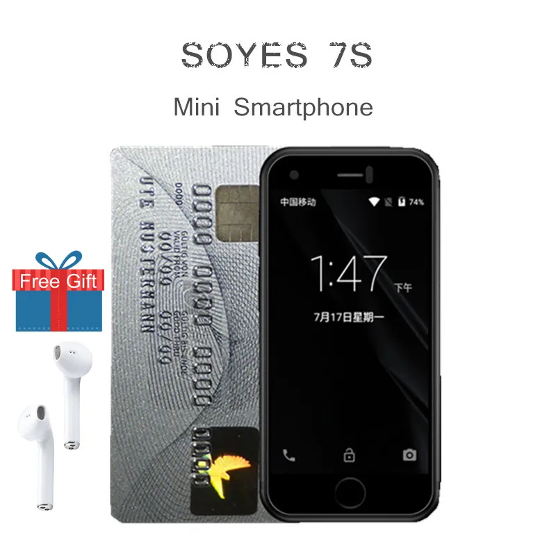 Soyes, 7 S, мини, Android, смартфон, высокое разрешение, экран, Quan Core, 1 ГБ ram, 8 Гб rom, 5,0 МП, две sim-карты, телефон