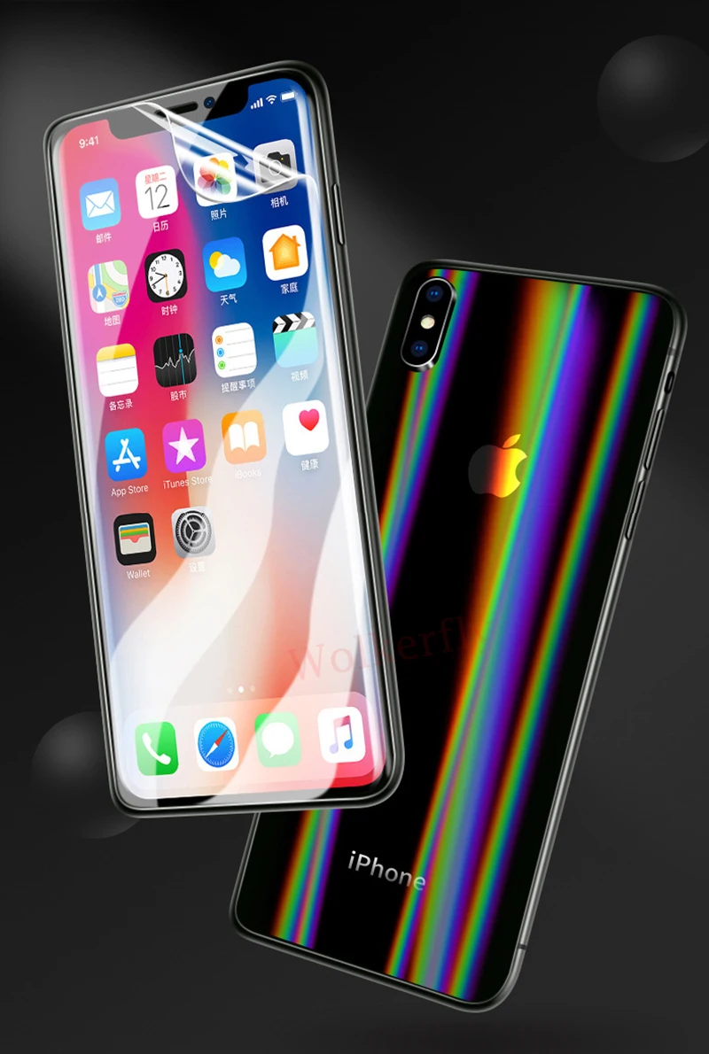 6D Гидрогелевая пленка для iPhone XR XS Max 6 6S Plus 7 8 Plus Глянцевая Передняя Задняя Защита экрана для iPhone X 7 Plus 8 Plus не стекло