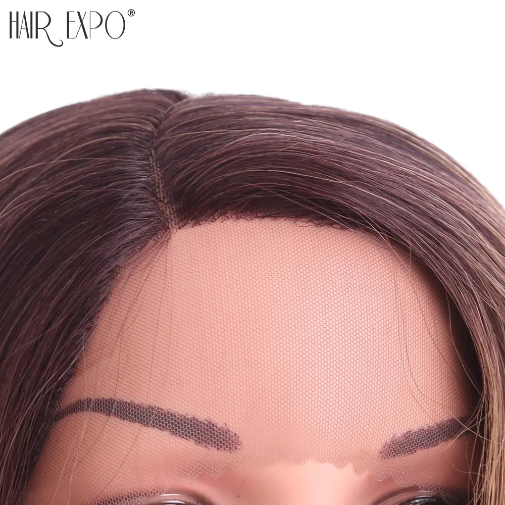 

22inch Straight Lace Frontal Wig Glueless Side Part Heat Resistant Synthetic Hair Replacement Wig For Women Hair Expo City