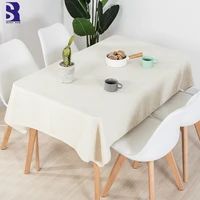 sunnyrain 1 piece linen white table cloth rectangle christmat tablecloth round table cover 180cm