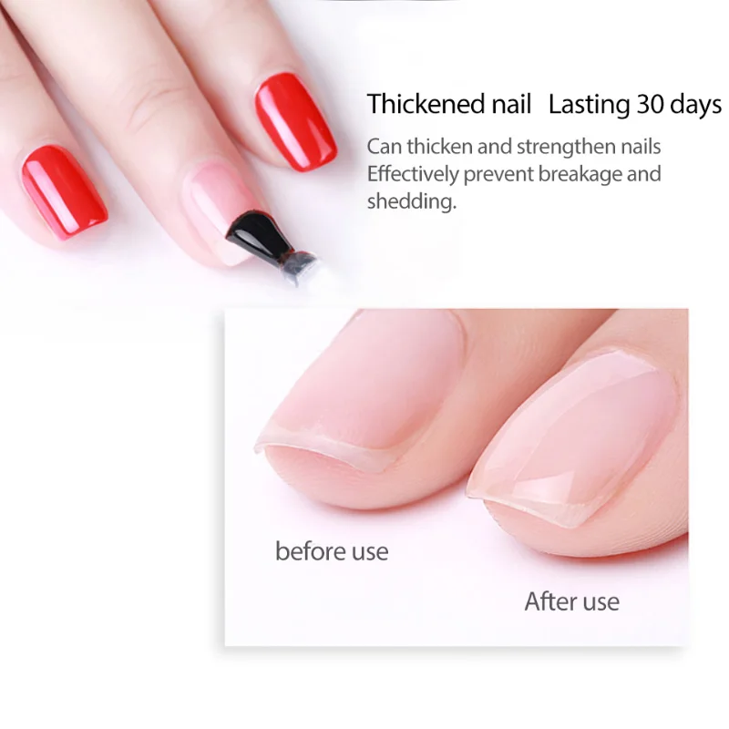 

Yinikiz Tempered Glass Nail Topcoat Nail Art Manicure Super Glossy No Wipe Reinforce Cover UV Gel Polish Toughened Hard