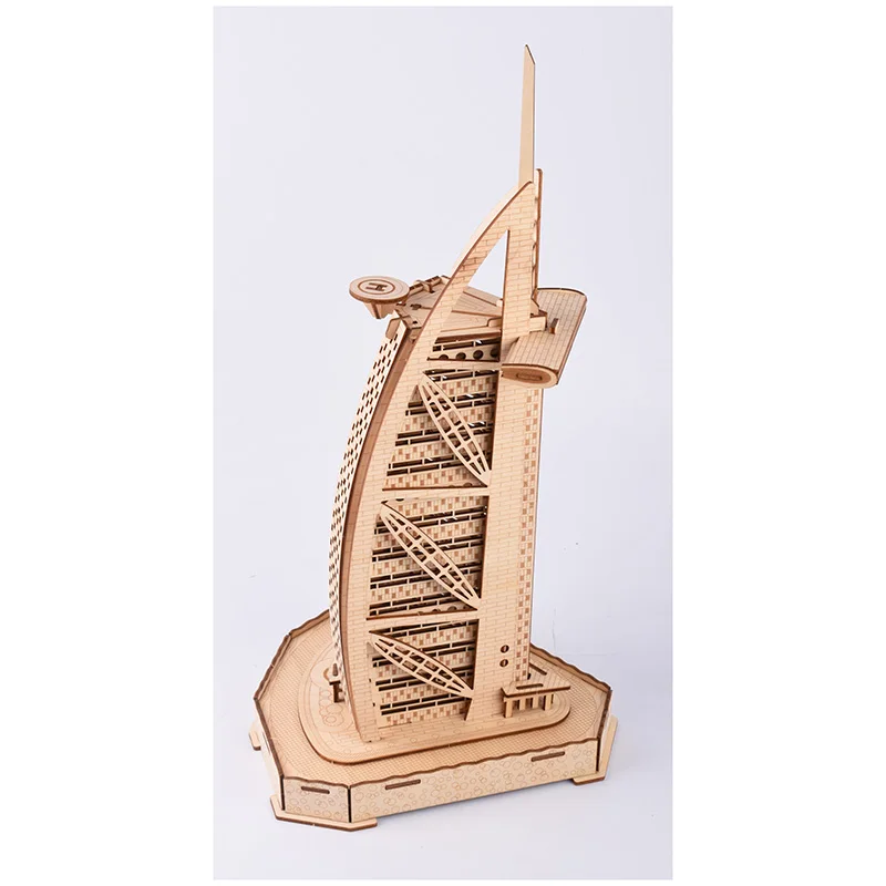 Burj Al Arab Дубай отель парус 3D деревянная модель головоломка лазерная резка головоломки игрушки фигурка Строительная модель для домашнего декора