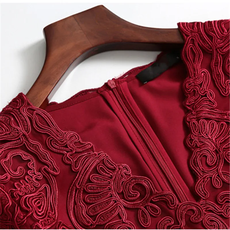 Женское кружевное платье Hodisytian Повседневное Платье трапециевидного силуэта с