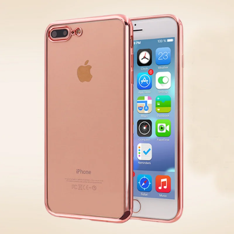 Роскошный Розовый Золотой силиконовый мягкий чехол лента на заднюю панель для