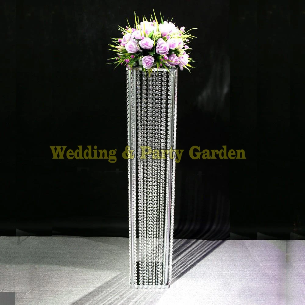 

Hot Wedding Crystal Pillar Flower Stand Aisle Road Leads Wedding Decoration