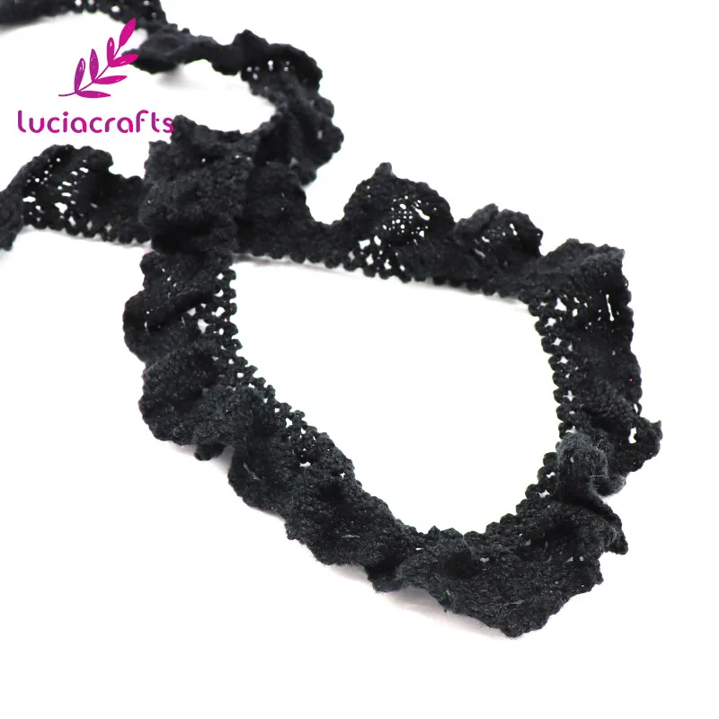 Lucia crafts 2y/5y приблизительно 25 мм Хлопок кружевная отделка кружевная лента из сетки для ручной работы материалы аксессуары для шитья R0210