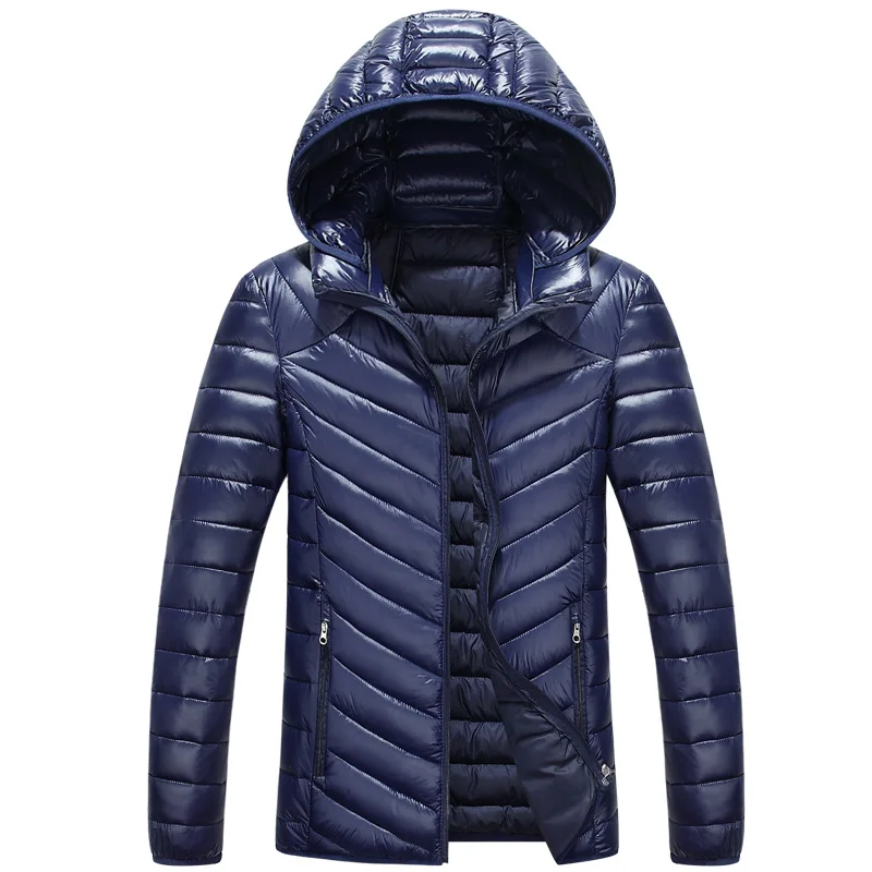 Free Delivery 2017 New Winter Men Cotton Hooded Clothes Outwear Warm Ultra Light Thin Parkas Coats Plus Size jacket | Мужская одежда