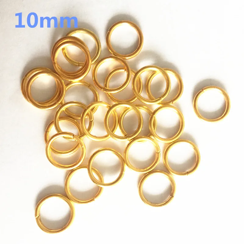 100pcs Non Welded Metal O Ring 2/5&quot Gold Plated Backpack Collar Harness Bag Parts DIY Accessorie | Дом и сад