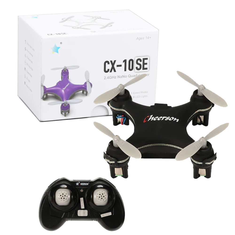 Cheerson CX-10SE нано мини-Квадрокоптер с дистанционным управлением 2,4 ГГц 6-axis Gyro светодиодный дрона с дистанционным управлением 3D Чехол-книжка