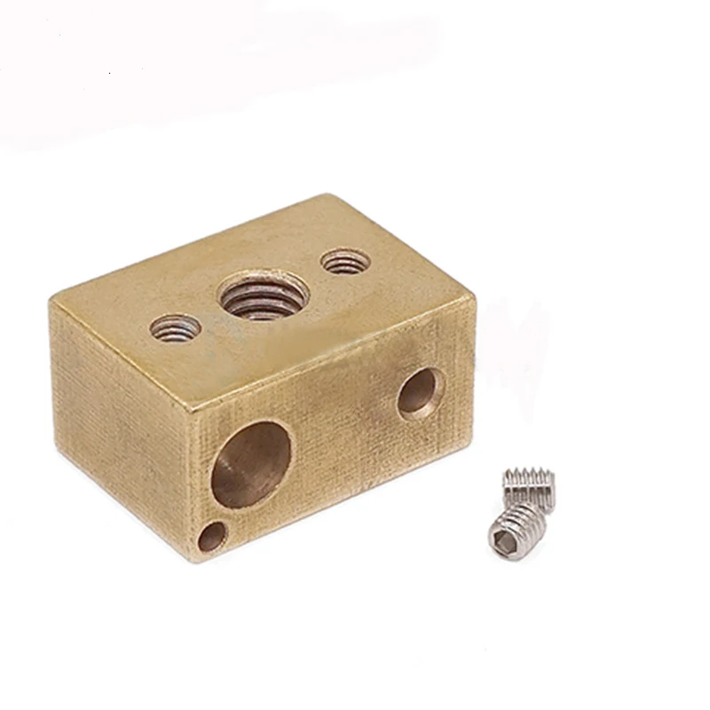 3D printer accessories E3D brass heating block 22x16x12m high temperature heating block 3D printer accessories E3D brass heating block 22x16x12m high temperature heating block