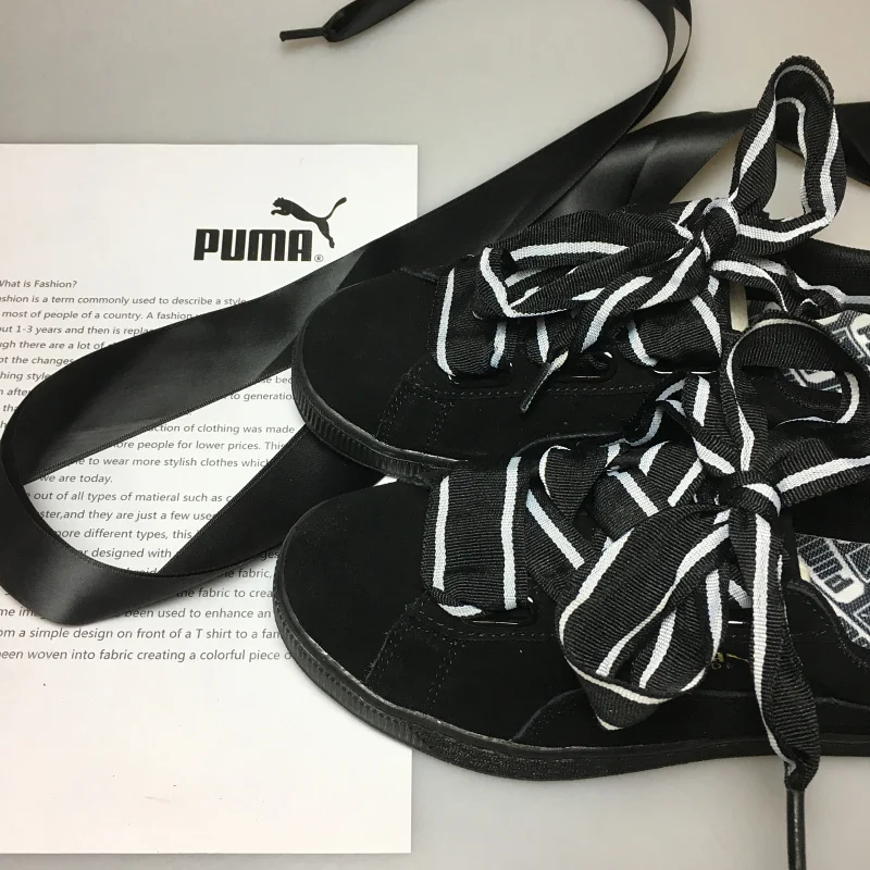 Оригинальный PUMA Suede сердце праздновать Для женщин кроссовки лук бадминтон обувь