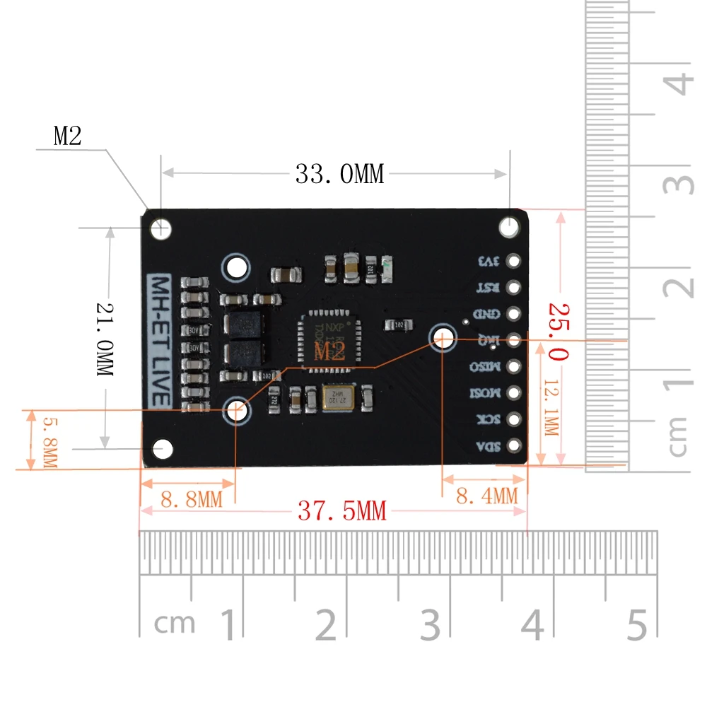Rfid-модуль RC522 мини-комплекты S50 13,56 МГц 6 см с тегами SPI для записи и чтения для arduino uno 2560
