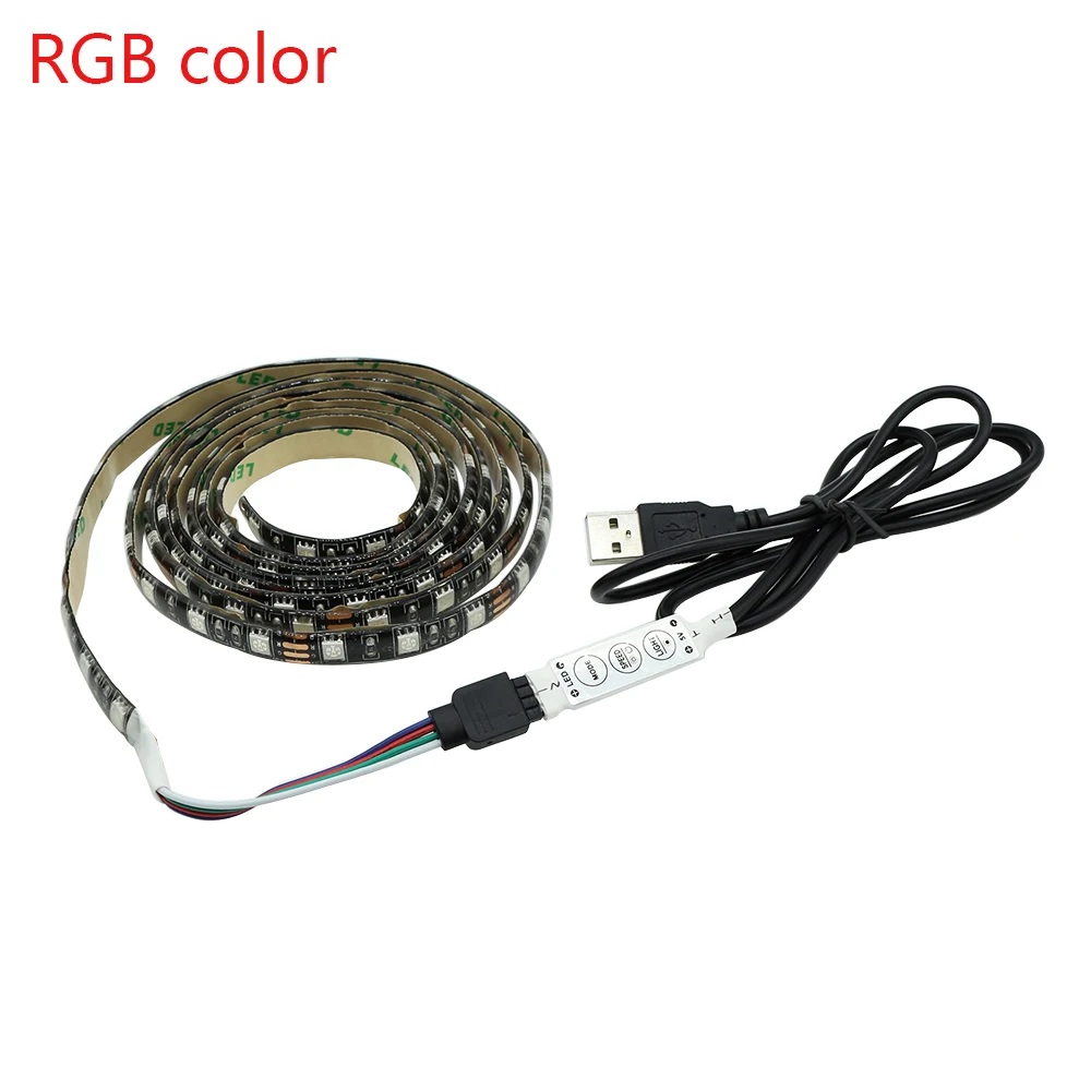 СВЕТОДИОДНАЯ лента SMD 5050 5 В 50 см 1 м 2 3 4 USB световая полоса Рождественский