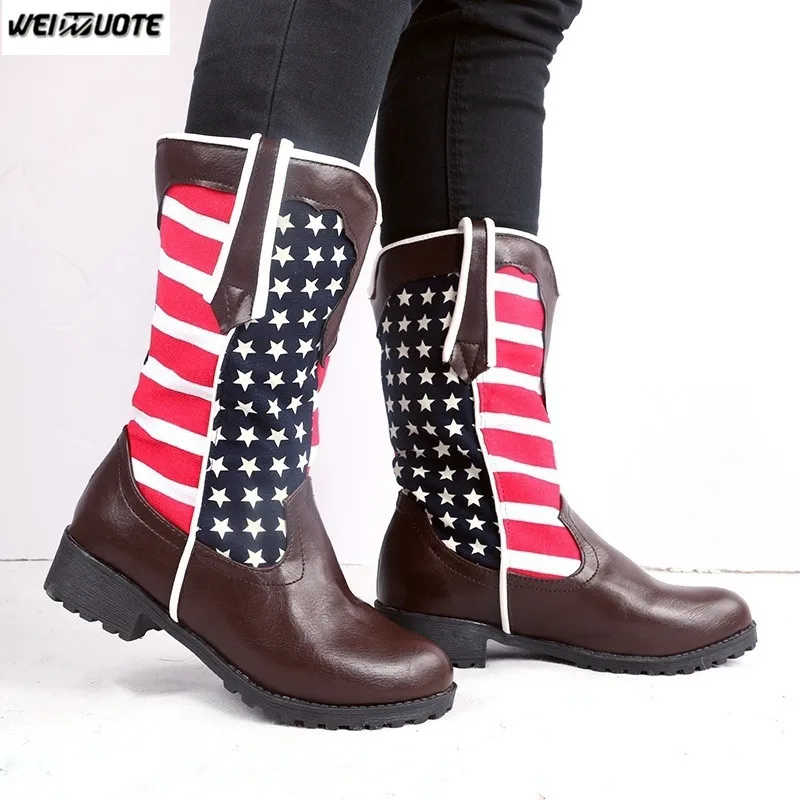 WEINUOTE/осенне зимние новые модные ковбойские ботинки для девочек женские