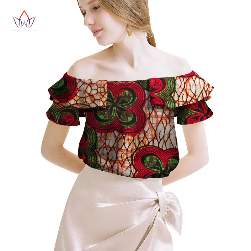 Африканская женская одежда Базен Riche Топ dashiki традиционный принт одежда Vestido Африка Анкара Стиль Топы модная блузка WY2048