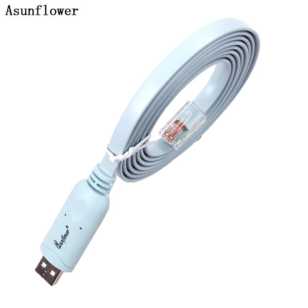 USB Удлинительный кабель asunflour RJ45 консоль FTDI FT232R чип RS232 1 8 м переключатель уровня