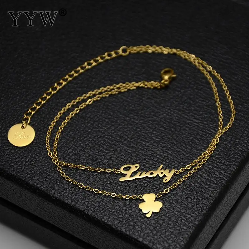 Женская цепочка из нержавеющей стали браслет на лодыжку с тремя подвесками в