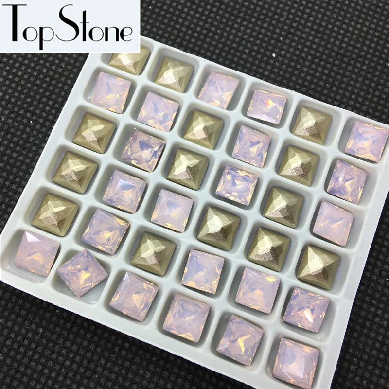 Новое качество 42 шт. 8 мм квадратная форма K9 стекло Кристалл Опал цвета