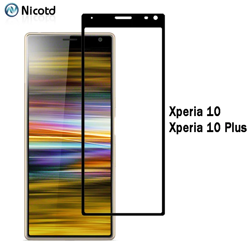 Защитное стекло Nicotd закаленное 2.5D для Sony Xperia 10 Plus X10|Защитные стёкла и плёнки