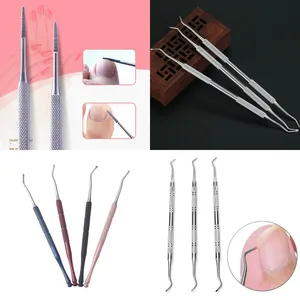Пилка для коррекции вросшего ногтя, двухсторонняя, Уход за ногтями на ногах, очиститель для крючков