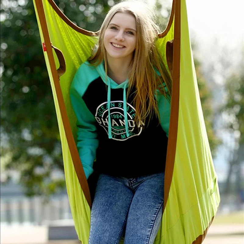 Children Hammock Inflatable Cushion Portable Health Cotton Garden Furniture Swing Chair Indoor Outdoor Green Child Seat | Мебель