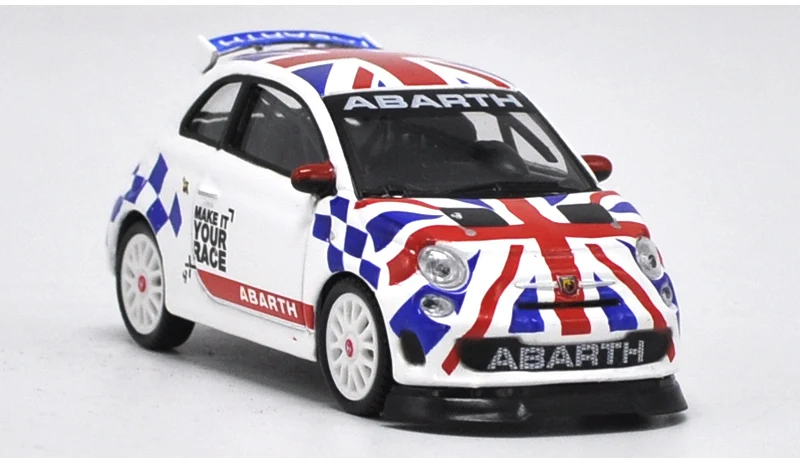 4 цвета 1:43 Fiat Abarth 500 гоночный игрушечный автомобиль игрушки для детей литая модель автомобиля подарок на день рождения