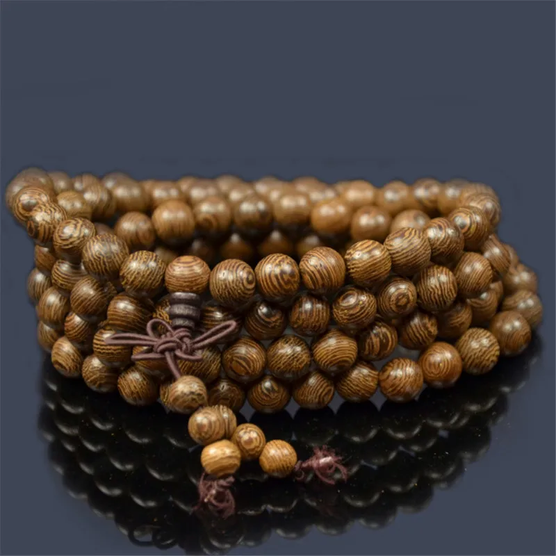 Pulseras 108 Beads 6mm Natural Sandalwood Buddhist Buddha Wood Prayer Bead Mala Unisex Men Bracelets &amp Bangles Jewelry Bijoux | Украшения