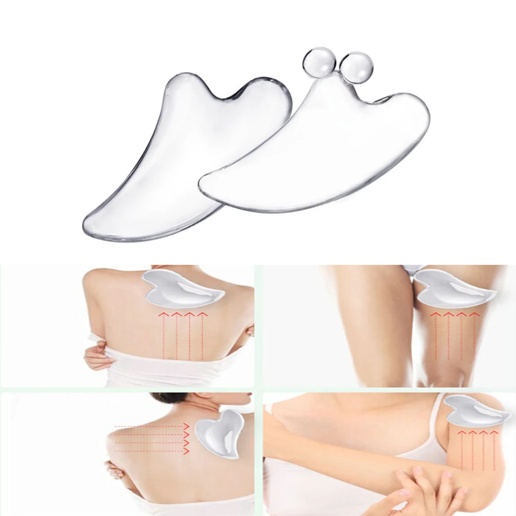 1 ПК прозрачный Guasha доска массажный инструмент спа скребок для иглоукалывания