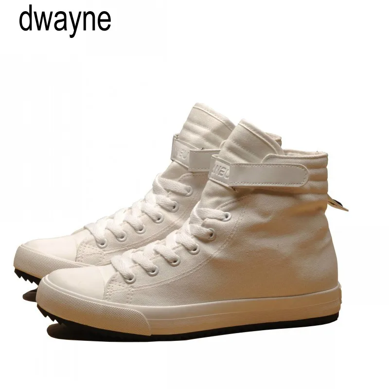 Fashion New Men Light Breathable Canvas Casual All Black white Red High top Solid Color Sneakers Shoes flats yui78 |