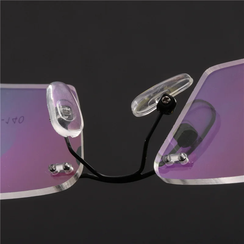 Flexible Alloy Prescription Glasses Men Myopia Hyperopic Progressive Transparent Frameless Ultralight #527 |