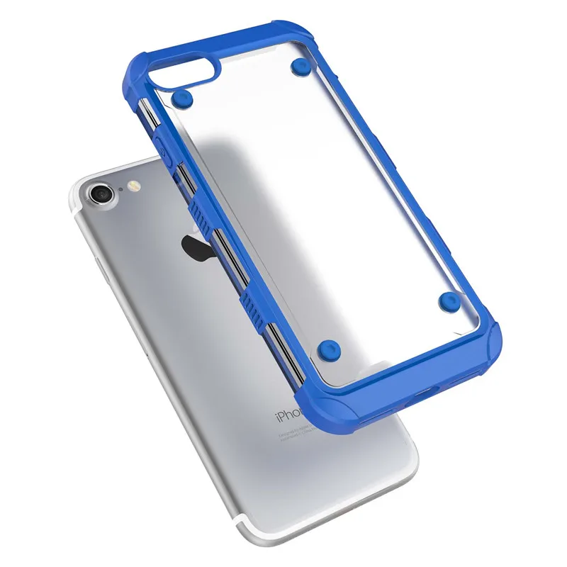 Bumper Case For iPhone 7 8 Coque Shockproof Frame Cover iPhone7plus 8plus Hard PC &amp Soft TPU Protective Border |