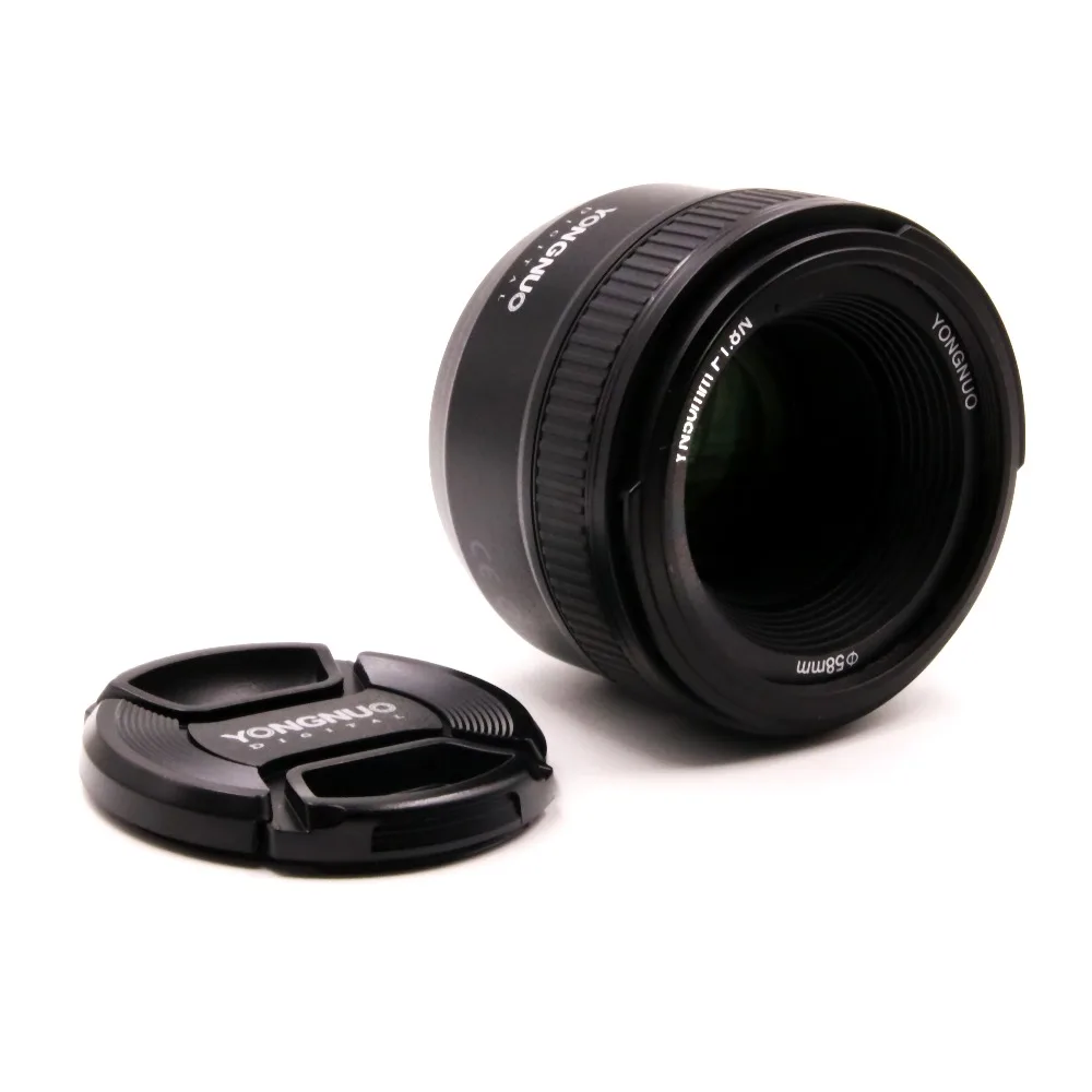 Объектив YONGNUO YN50MM F1.8 с большой диафрагмой и автофокусом для Nikon DSLR объектив 50 мм f1.8