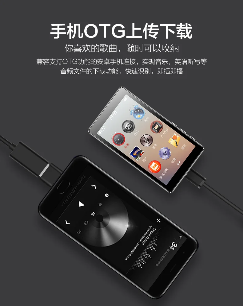 Новейший RUIZU D20 MP3-плеер 3,0 дюймов HD полный сенсорный экран FM Электронная книга HiFi аудио музыкальный плеер Поддержка TF карты