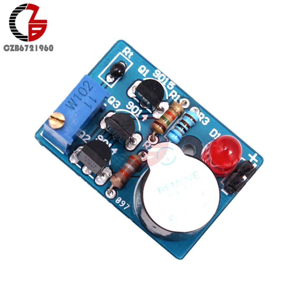 DIY Temperature Alarm Kit with Electronic Temperature Controller, Sound & Light Alarm Suite - ICSK061A with Thermal Buzzer & Thermistor image 2