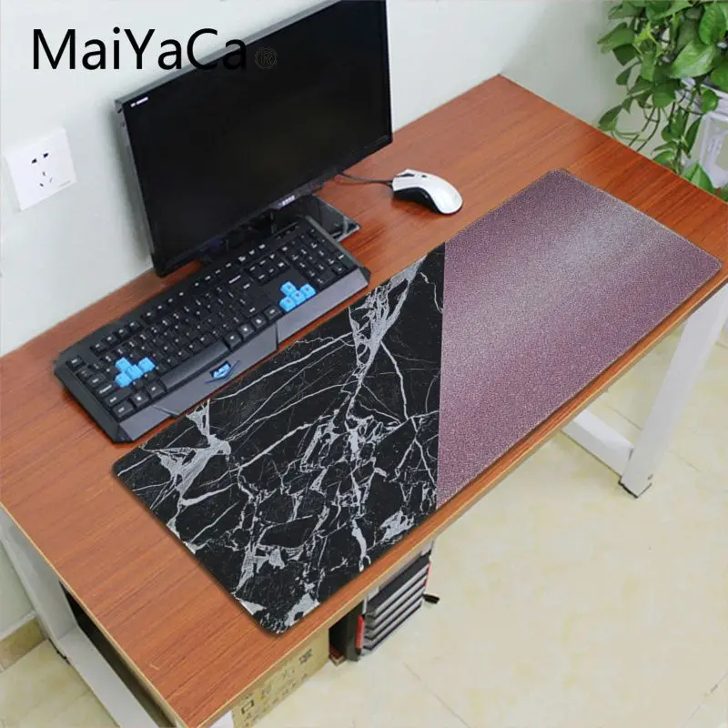 Lock Edge 30X70cm Maiyaca Золотая мраморная мозаика офисные мыши коврик для мыши игровой коврик для мыши xl скорость клавиатуры коврик для мыши ноутбук Laptop персональный компьютер Настольный коврик - Цвет: Lock Edge 30X70cm
