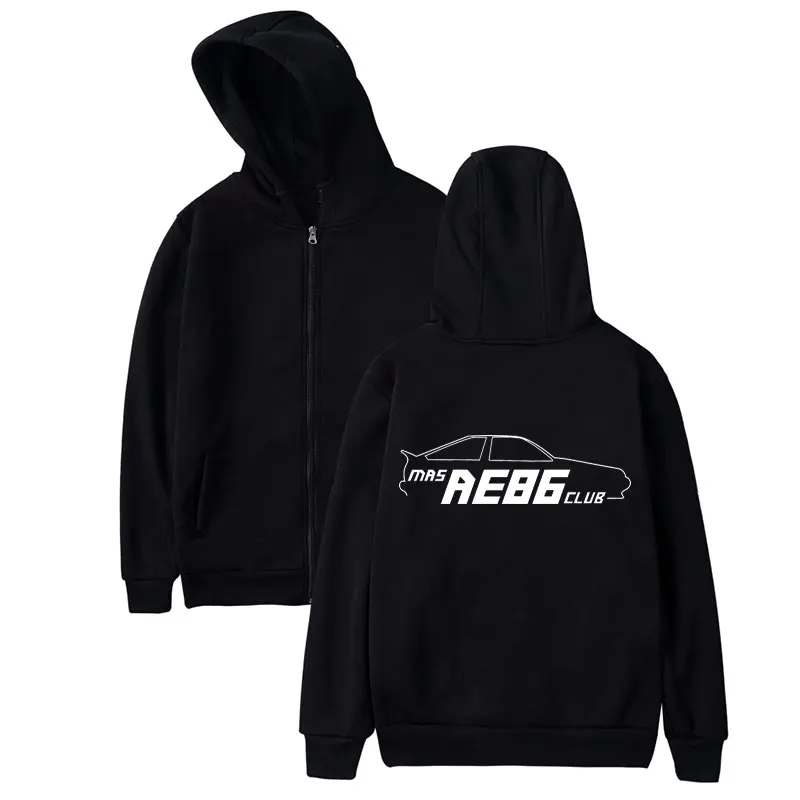 Initial D luckyfridayf Тесла автомобиль с длинным рукавом на молнии Для мужчин и женщин