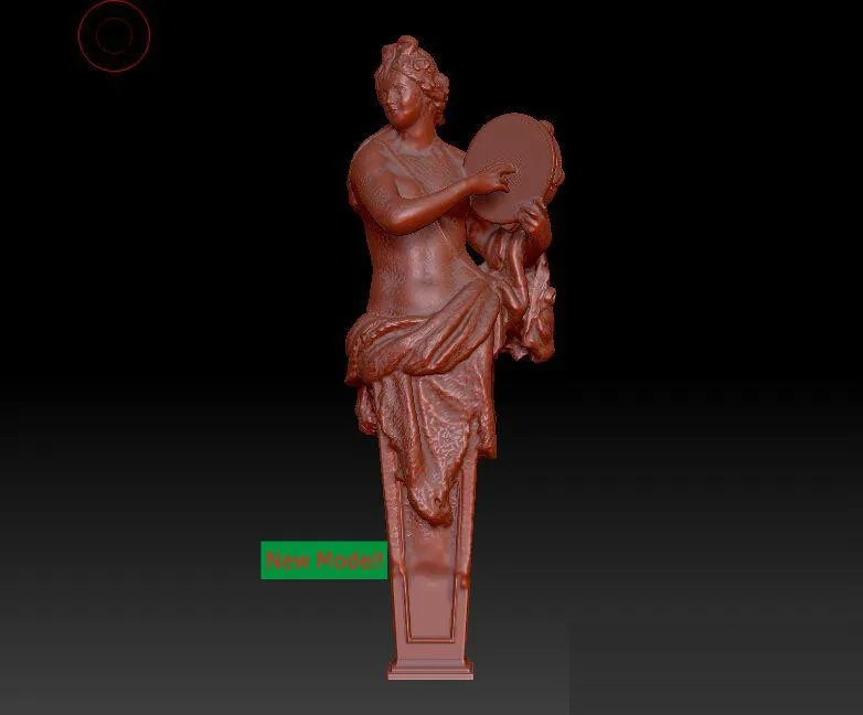3D модель в формате stl скульптура с твердым вращением модели для станка ЧПУ