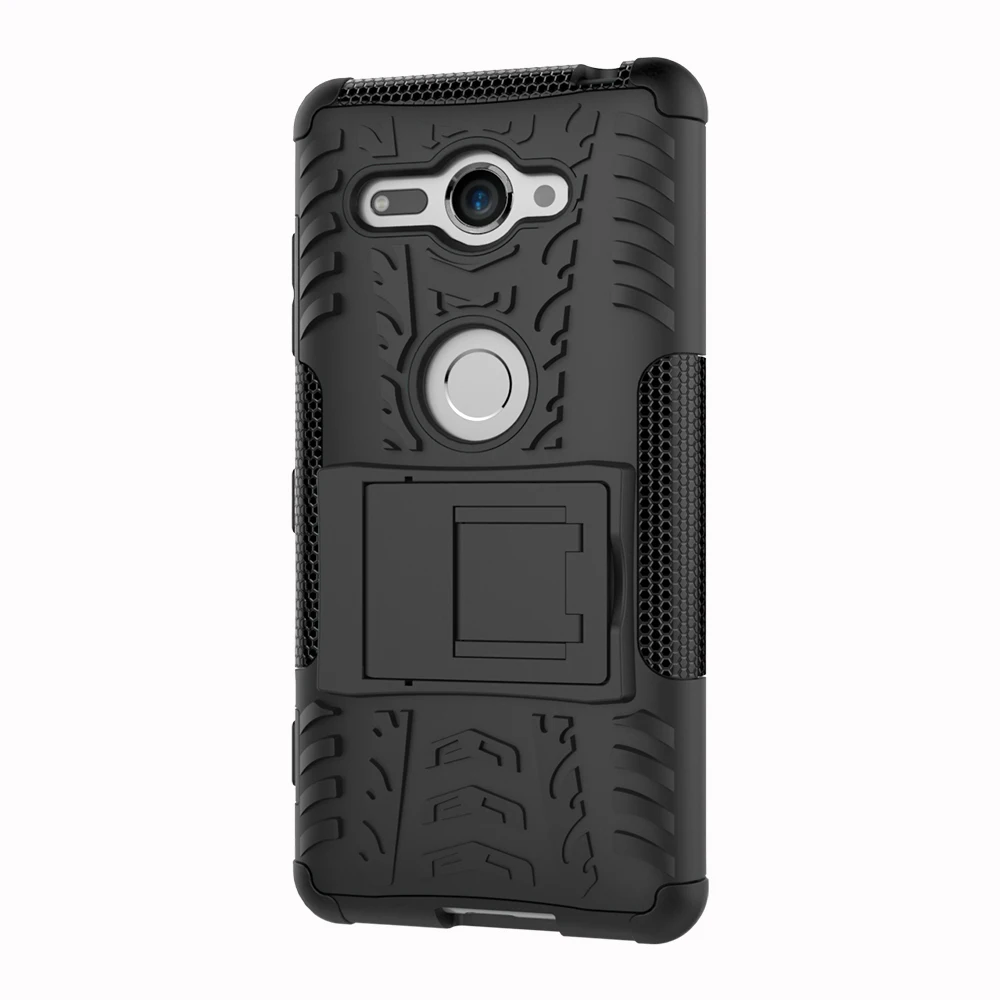 Hybrid Kickstand Dazzle Rugged Shockproof Stand hard Back phone Cover Case For Sony E5 C5 C6 XA XA1 XA2 Ultra L2 XZ2 Compact |