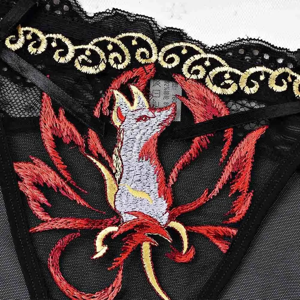 Симпатичные женские трусики с рисунком лисы кружевные цветочные дышащие нижнее