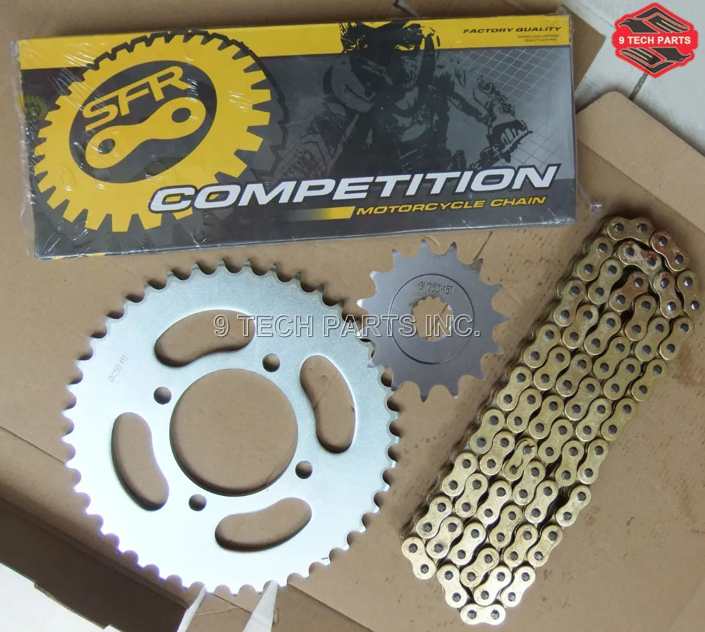 GN250 GN 250 новый высокопроизводительный Золотой O-RING 520HV цепь и звездочка комплект
