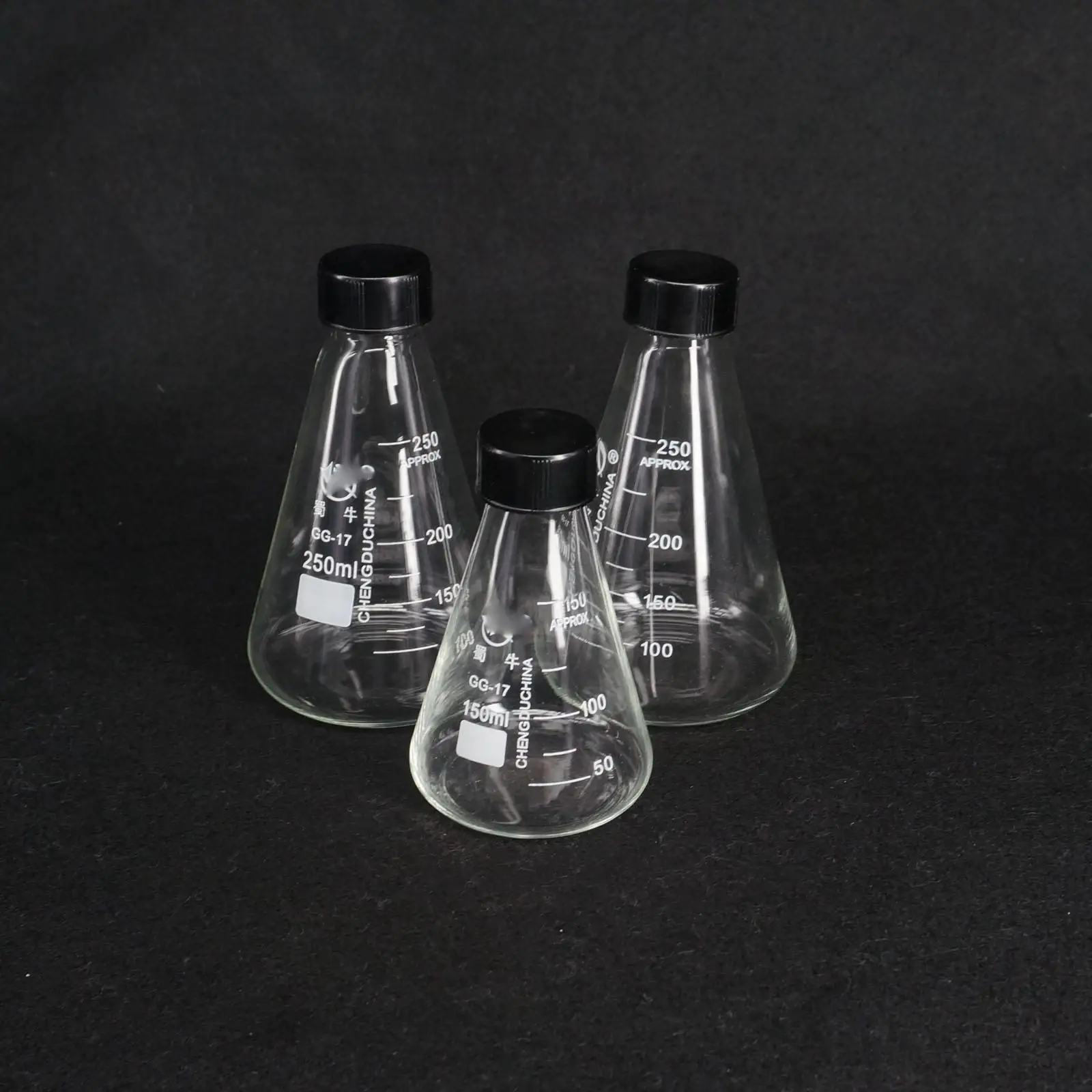 50 мл 100 150 250 500 1000 2000 3000 GG17 стеклянная коническая Erlenmeyer узкая горловина винтовая