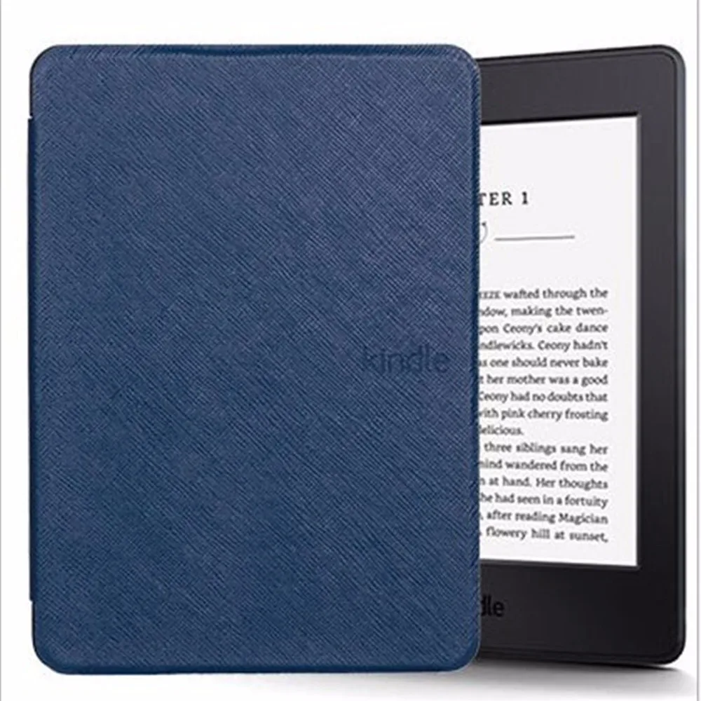 Dark blue Чехол для Amazon Kindle Paperwhite 1, 2, 3, тонкий складной чехол, 6 дюймов, умный автоматический режим сна, пробуждение, читалка, чехол для Kindle Paperwhite Capa - Цвет: Dark blue
