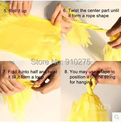 Pack of 15 Mixed Gold Pink White Tissue Paper Tassels Garland Wedding Banner Bunting Baby Shower Party Birthday Decoration | Дом и сад